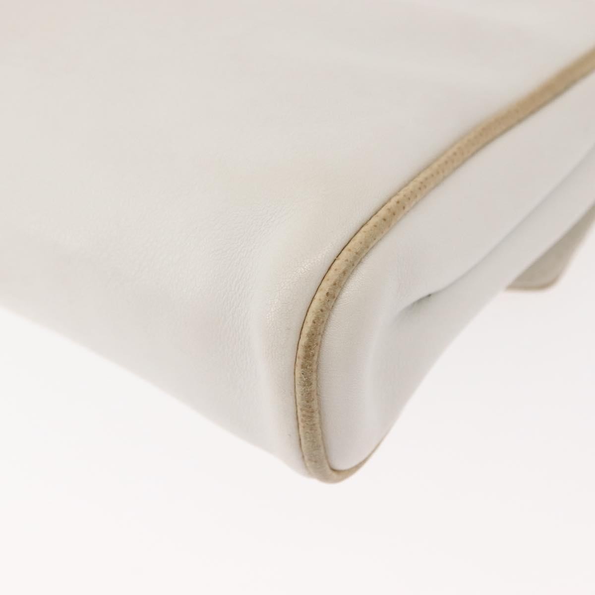 Celine Shoulder Leather White Leather Shoulder Bag Bag (Pre-Owned)