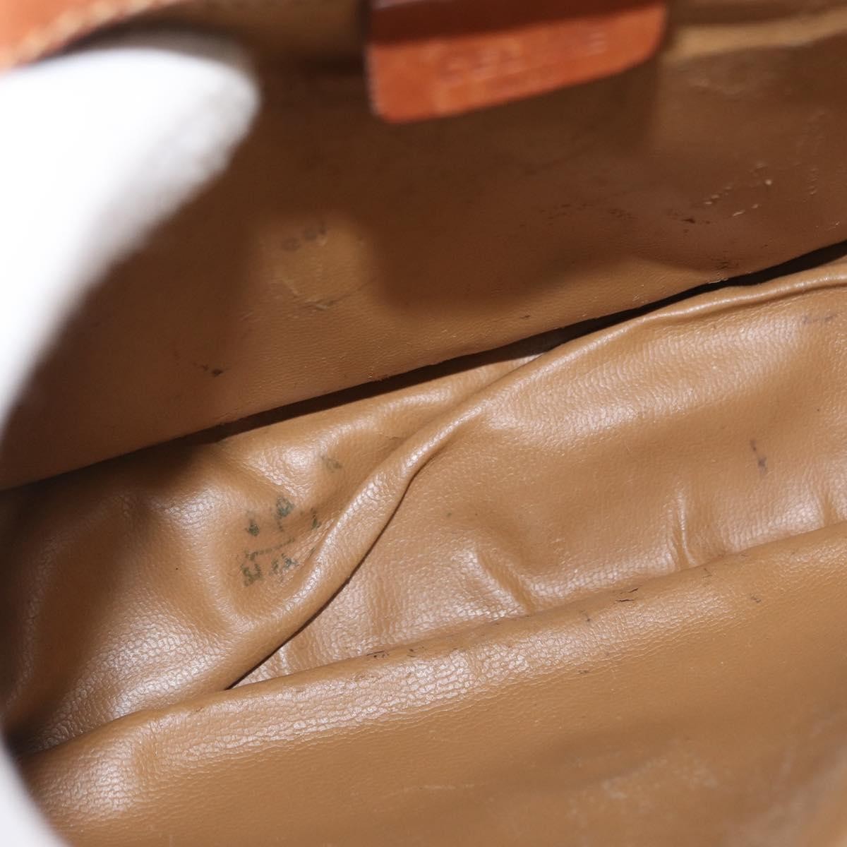 Celine Vintage Macadam Canvas And Leather Beige Canvas Shoulder Bag Bag (Pre-Owned)