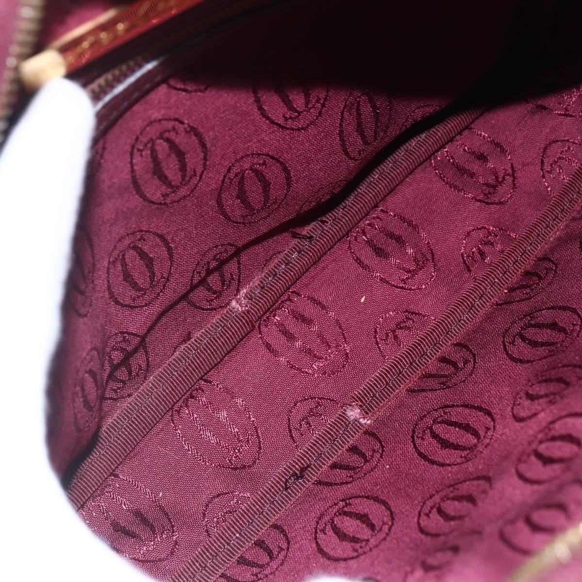 Cartier Must De Cartier Leather Burgundy Leather Bag (Pre-Owned)
