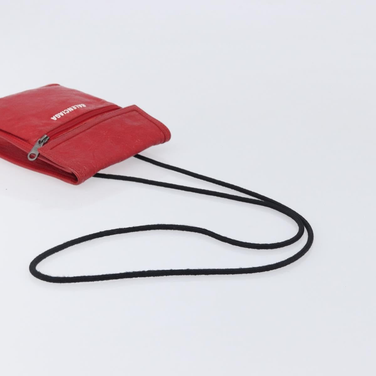 Balenciaga Explorer Leather Red Leather Crossbody Bag Bag (Pre-Owned)