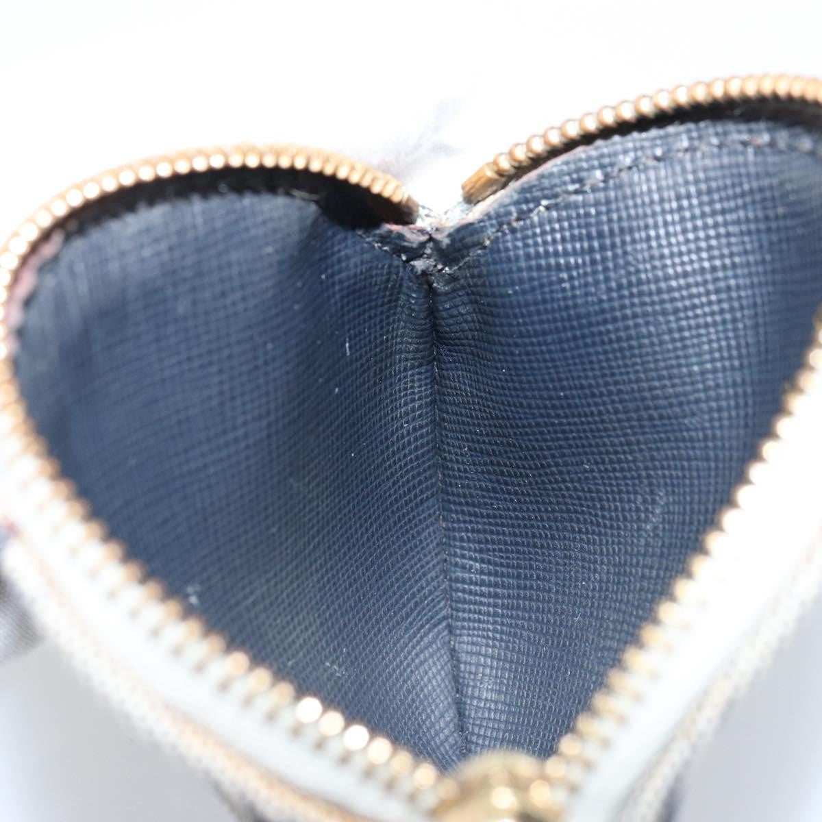Louis Vuitton Round Coin Purse Mini Lin Blue Canvas Clutche & Pouche Bag (Pre-Owned)