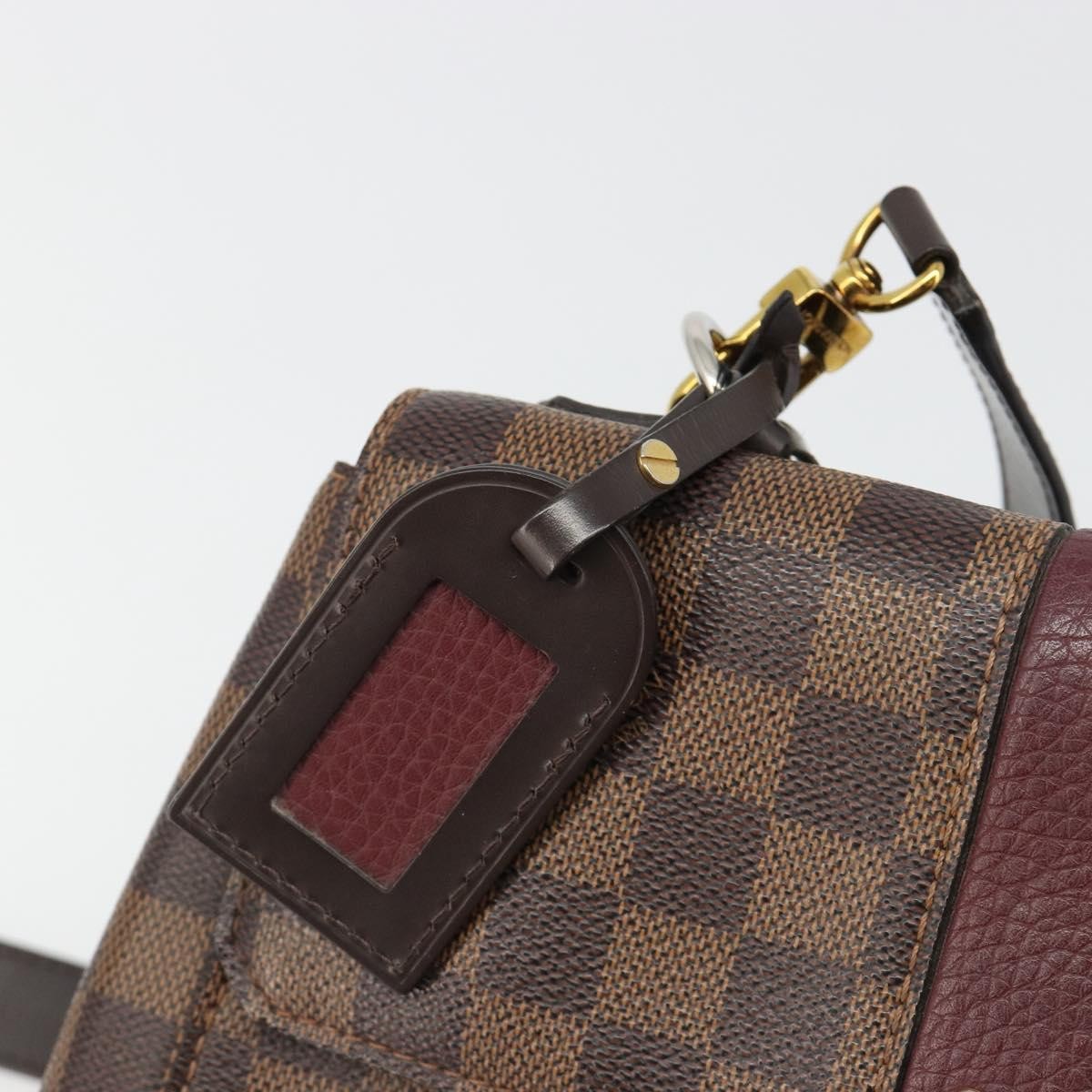 Louis Vuitton Bond Street Damier With Leather Brown Canvas Handbag (Pre-Owned)