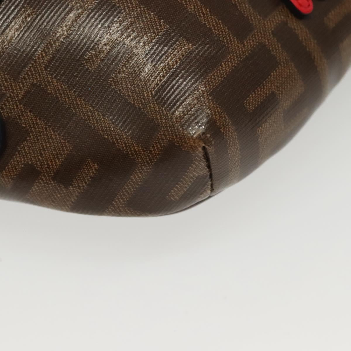Fendi Mania Logo Waist Zucca Coated Canvas Brown Canvas Clutche & Pouche Bag (Pre-Owned)