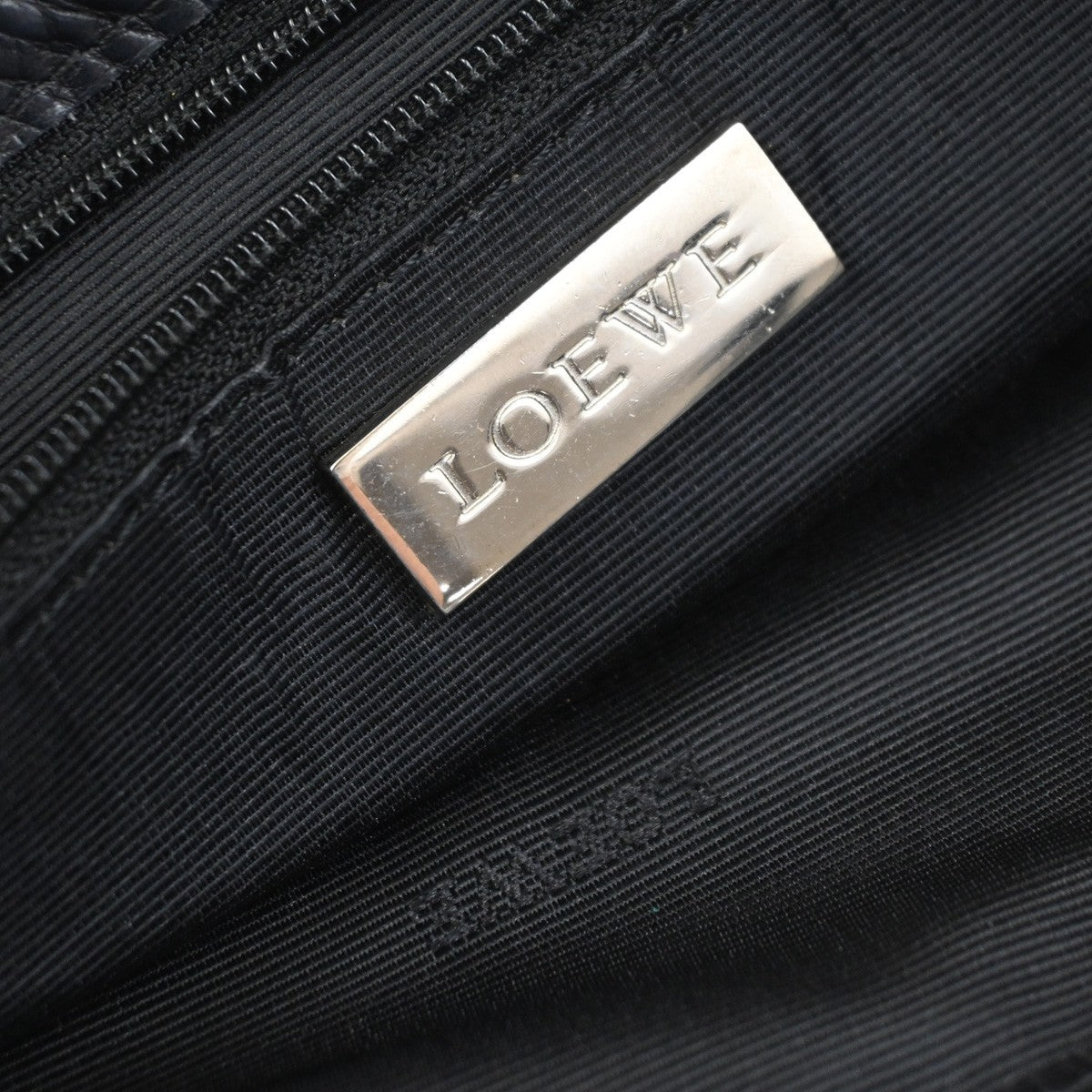 Loewe Anagram Leather Black Leather Shoulder Bag Bag (Pre-Owned)