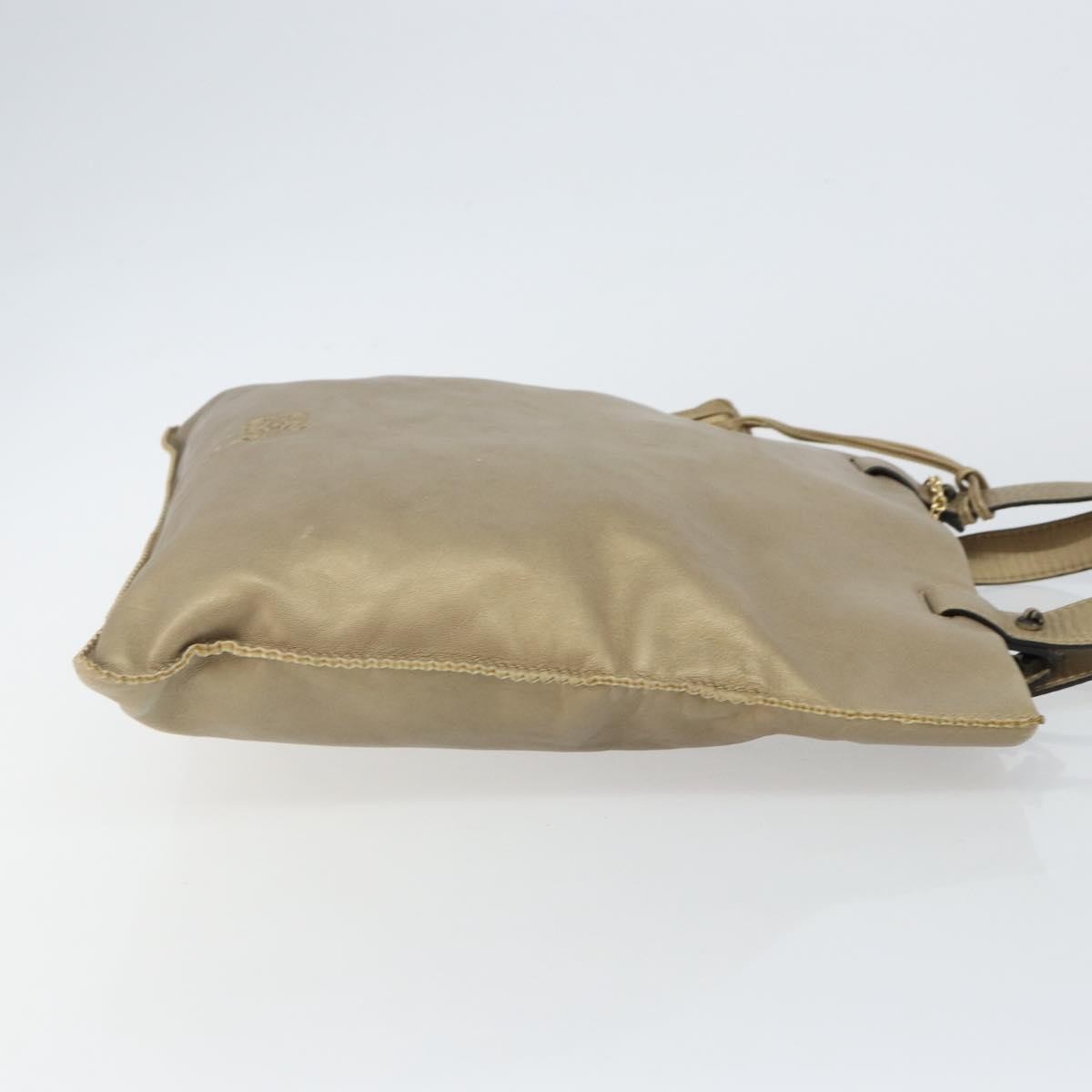 Loewe Anagram Tote Leather Gold Leather Tote Bag Bag (Pre-Owned)