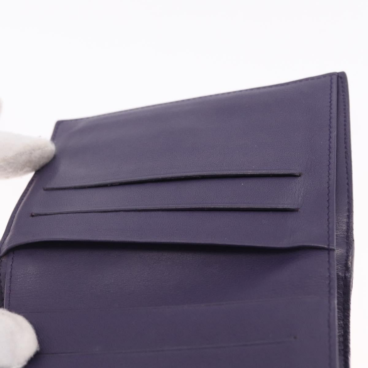 Loewe Anagram Trifold Flap Leather Purple Leather Wallets Accessory (Pre-Owned)