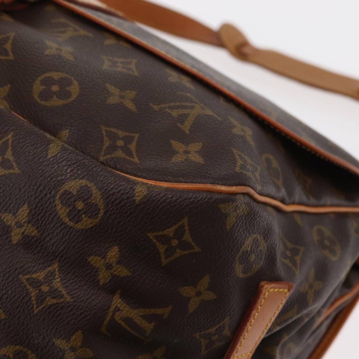 Louis Vuitton Saumur Monogram Canvas Brown Canvas Shoulder Bag Bag (Pre-Owned)