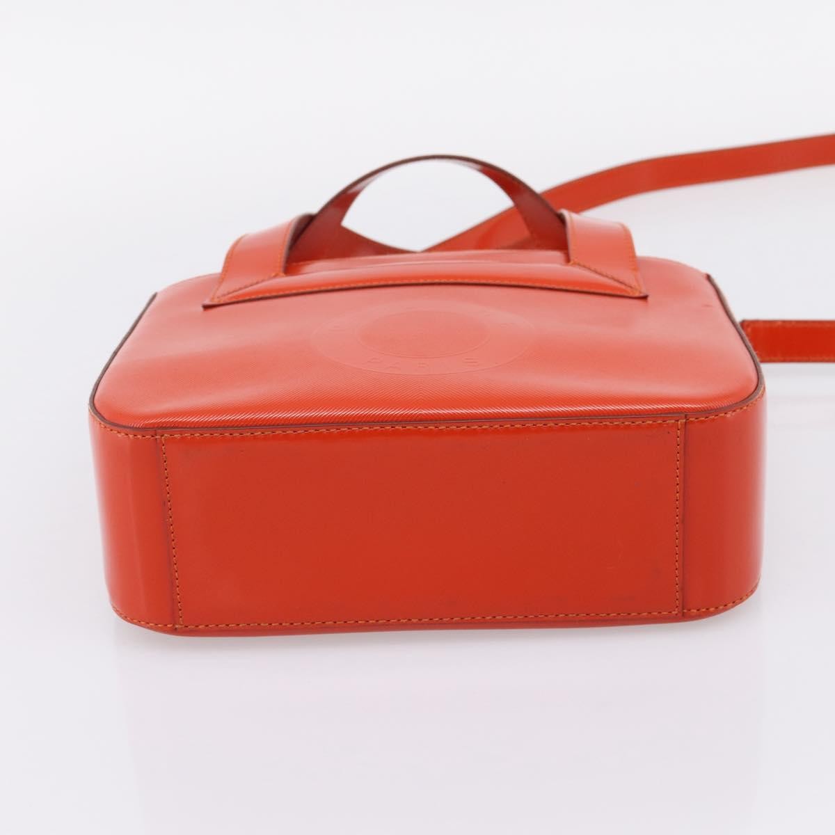 Celine Top Handle Leather Orange Leather Handbag (Pre-Owned)