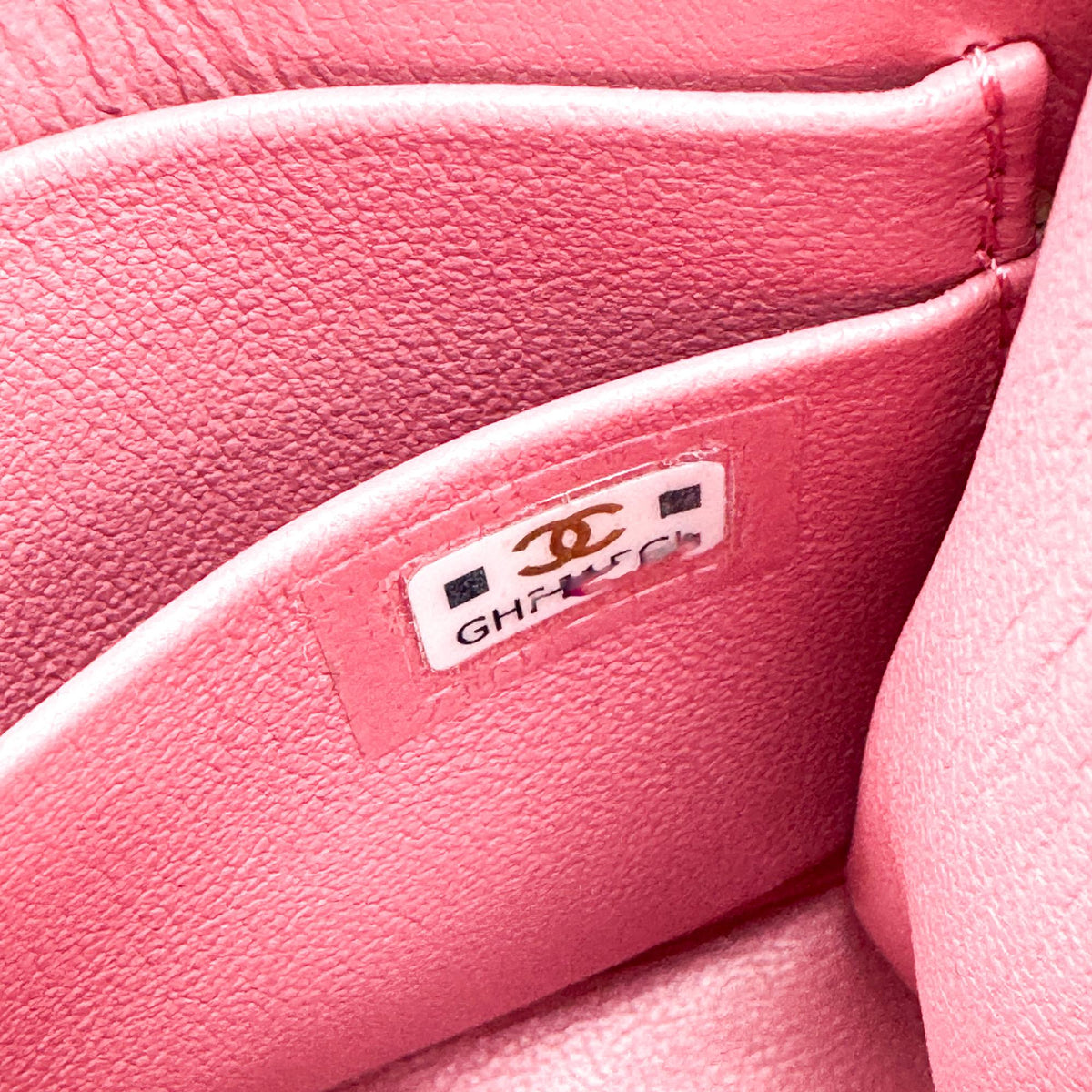 Chanel Square Classic Flap Top Handle Clutch With Chain Quilted Lambskin Pink Leather Clutche & Pouche Bag (Pre-Owned)