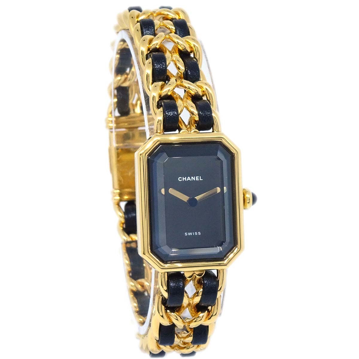 Chanel Premiere Rock Quartz Stainless Steel And Leather Watch (Pre-Owned)