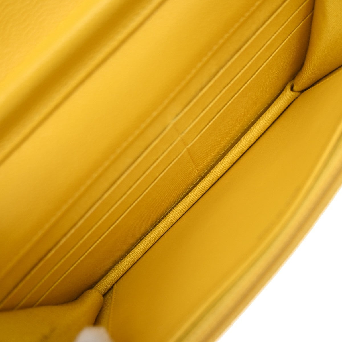 Chanel Wallet On Chain Quilted Caviar Yellow Calfskin Crossbody Bag Bag (Pre-Owned)