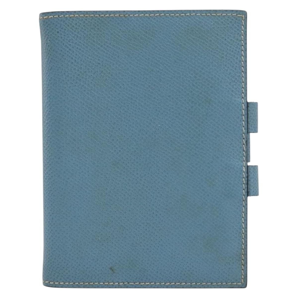 Hermes Vision Agenda Cover Leather Blue Leather Briefcase Bag (Pre-Owned)