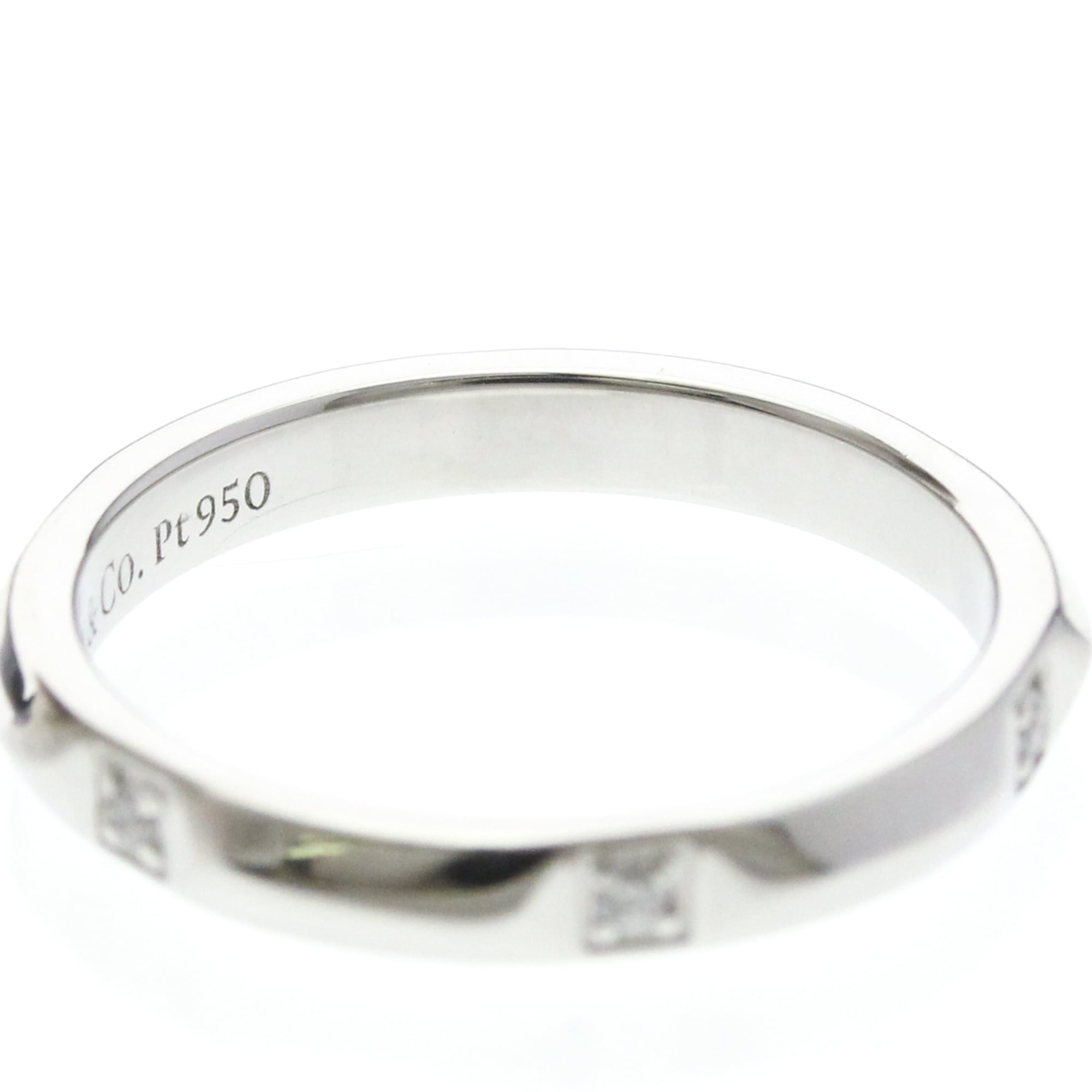 Tiffany & Co. True Band Platinum / 5Pdiamond Silver Platinum Ring Jewelry (Pre-Owned)