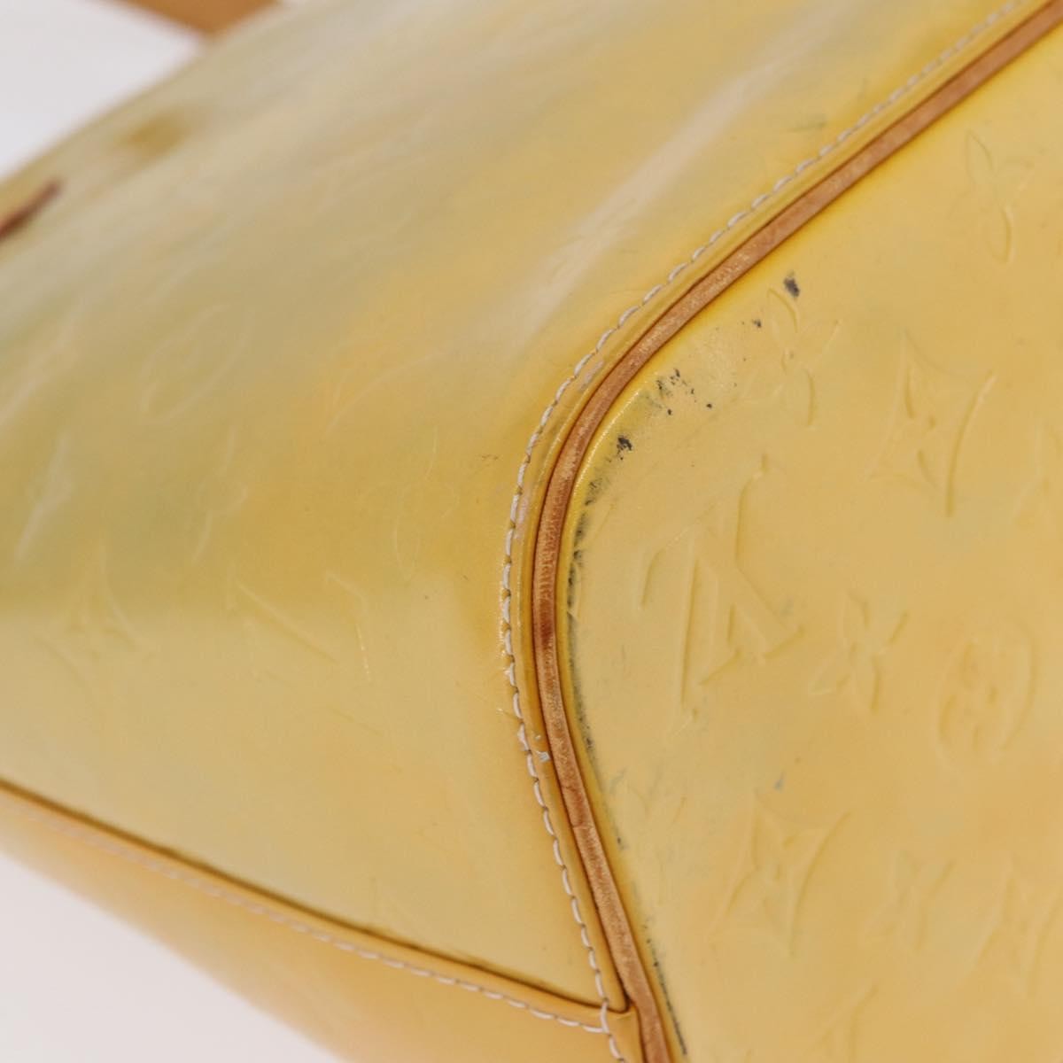 Louis Vuitton Houston Monogram Vernis Yellow Patent_Leather Handbag (Pre-Owned)