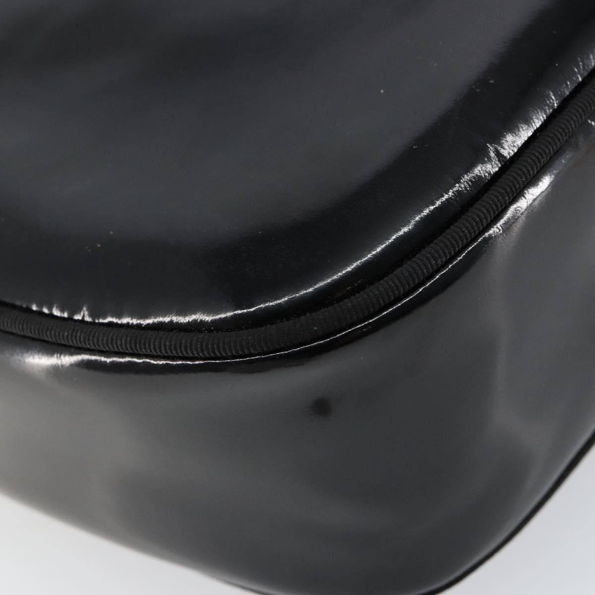 Salvatore Ferragamo Vala Patent Leather Black Patent_Leather Shoulder Bag Bag (Pre-Owned)