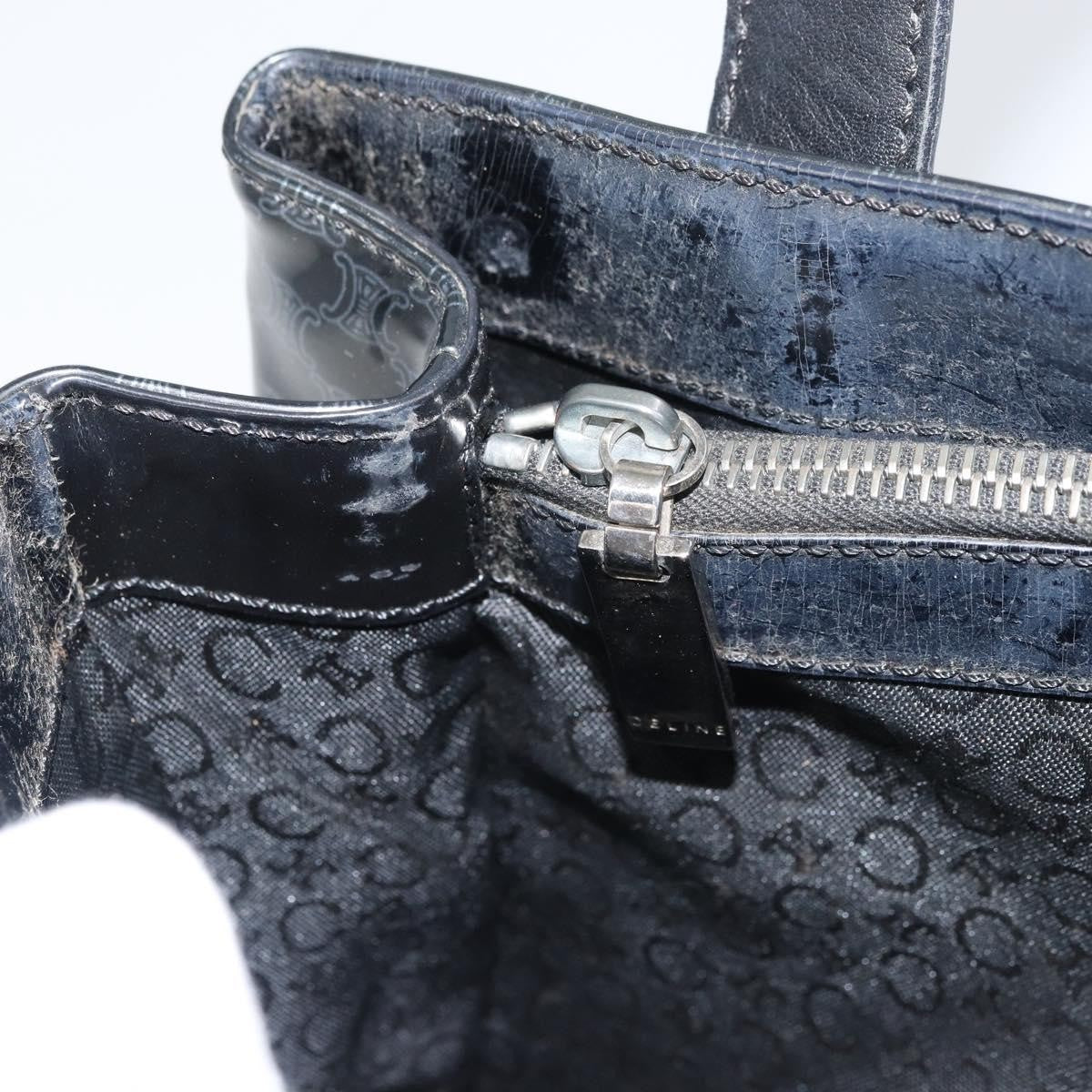 Celine Vintage Macadam Shopper Tote Venyl Black Plastic Tote Bag Bag (Pre-Owned)