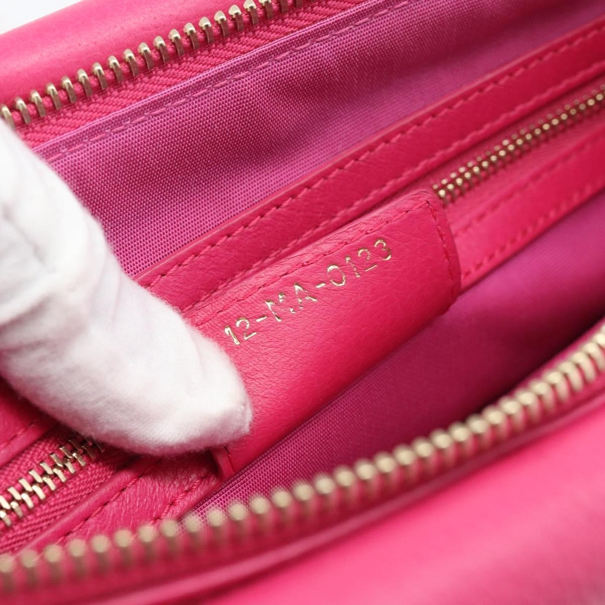 Christian Dior Granville Satchel Leather Pink Leather Handbag (Pre-Owned)