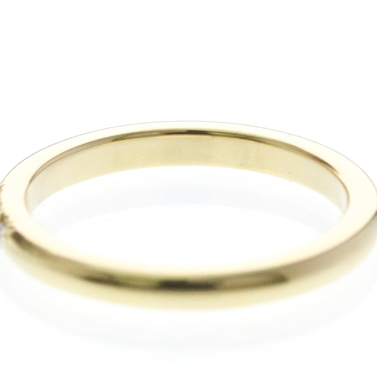Tiffany & Co. Forever Band 18K Yellow Gold With Diamond Gold Yellow_Gold Ring Jewelry (Pre-Owned)