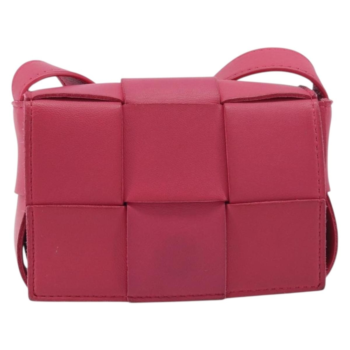 Bottega Veneta Cassette Maxi Intrecciato Leather Pink Leather Crossbody Bag Bag (Pre-Owned)