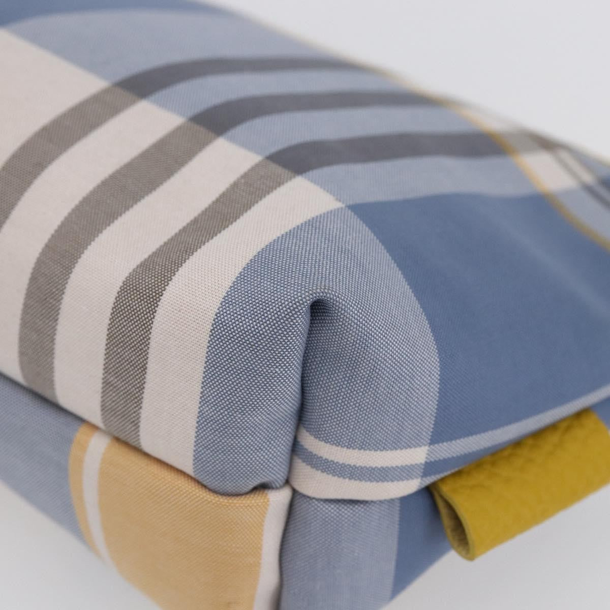 Burberry Nova Check Pochette Canvas Blue Canvas Clutche & Pouche Bag (Pre-Owned)