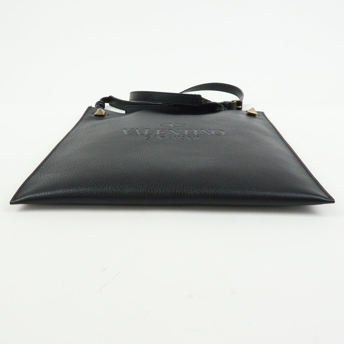Valentino Garavani Vintage Leather Black Leather Shoulder Bag Bag (Pre-Owned)