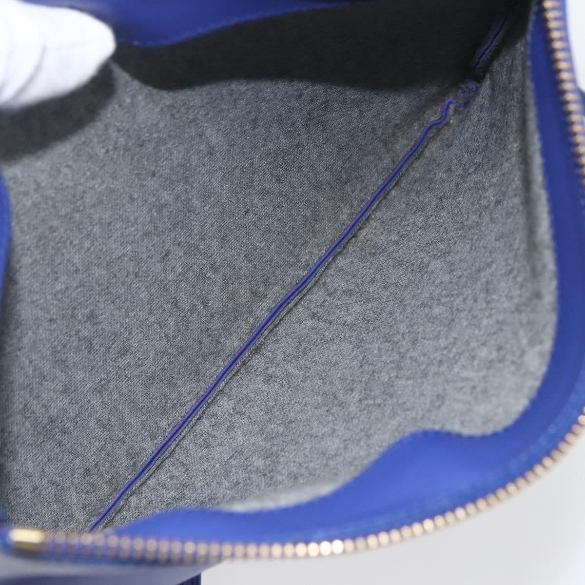 Celine Trio Leather Blue Leather Shoulder Bag Bag (Pre-Owned)