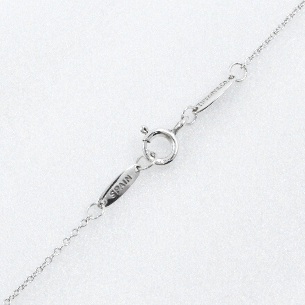Tiffany & Co. Elsa Peretti Open Heart Pendant Sterling Silver With Diamond Silver Silver Necklace Jewelry (Pre-Owned)