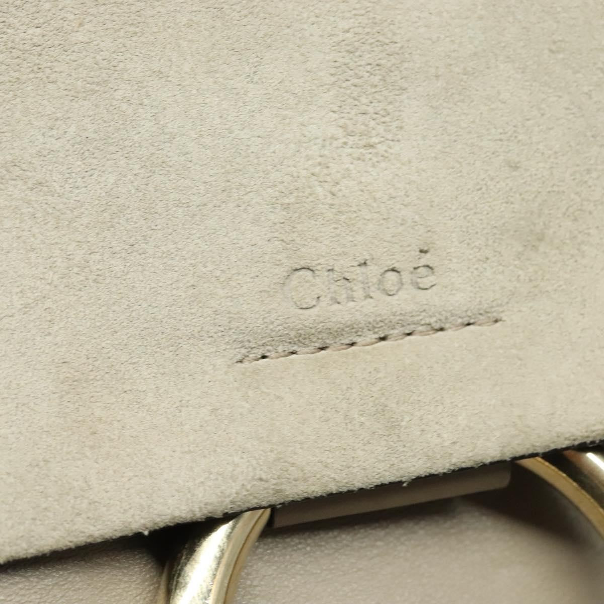 Chloe Faye Leather And Suede Gray Suede Shoulder Bag Bag (Pre-Owned)