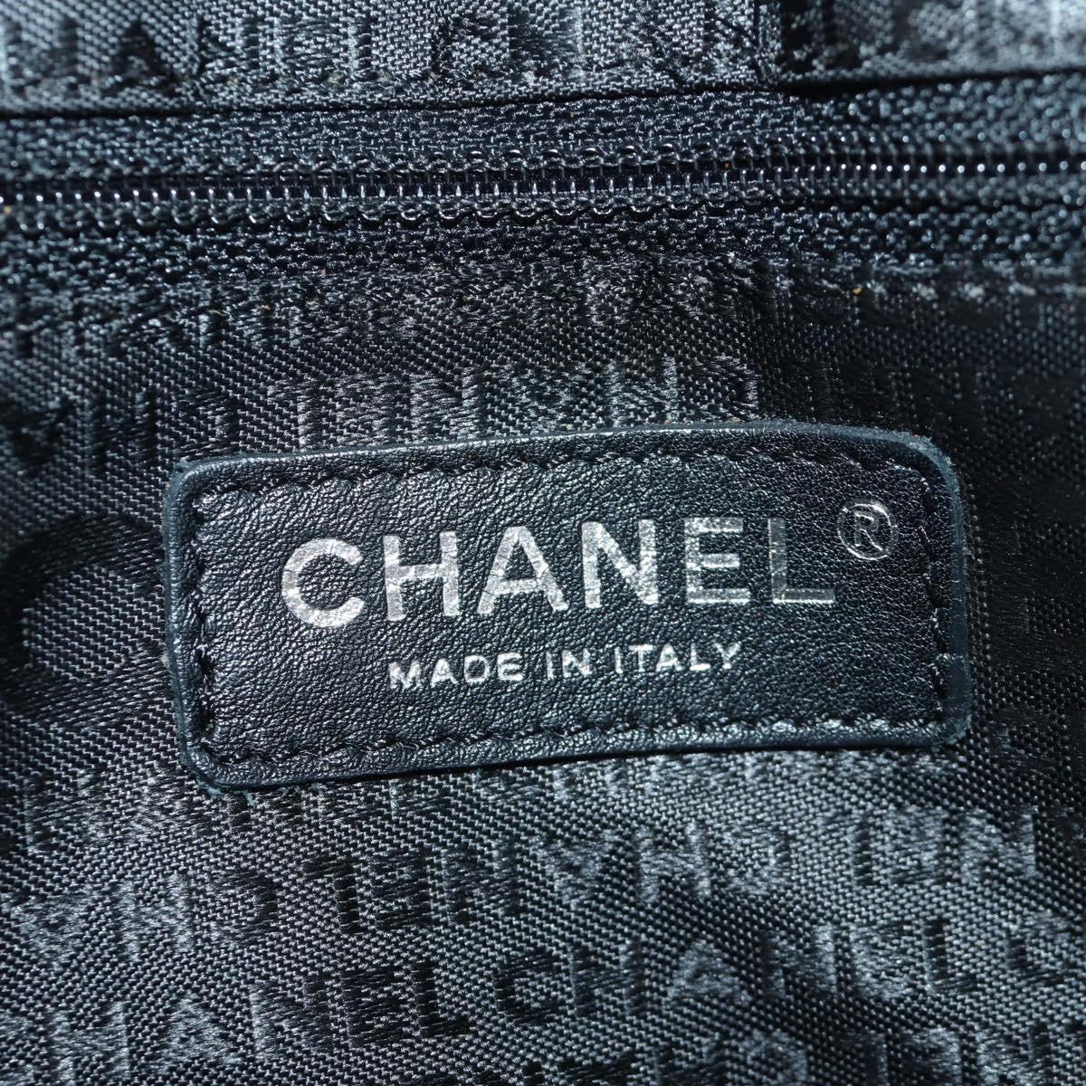 Chanel Camellia Messenger Tweed Black Tweed Shoulder Bag Bag (Pre-Owned)