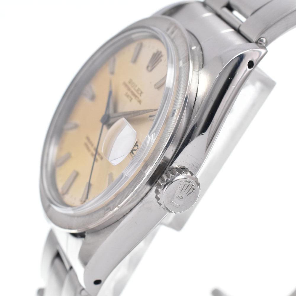 Rolex Oyster Perpetual Date Automatic Stainless Steel And Yellow Gold With Diamond Markers Watch (Pre-Owned)