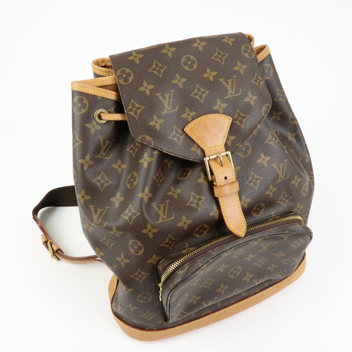 Louis Vuitton Vintage Montsouris Monogram Canvas Brown Canvas Backpack Bag (Pre-Owned)