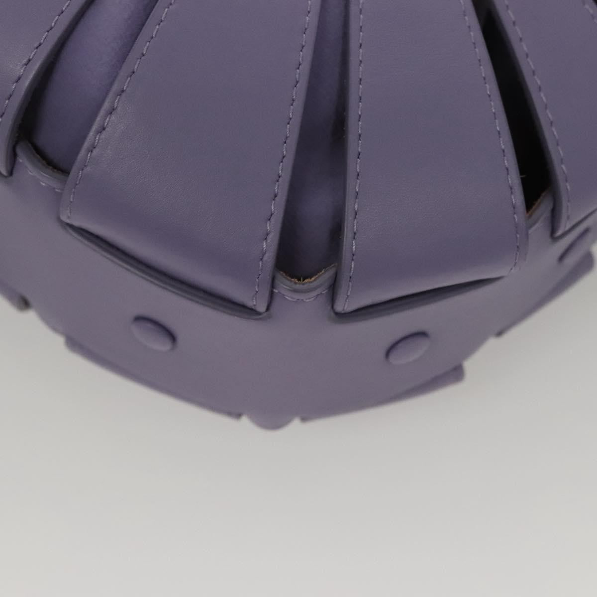 Bottega Veneta Shell Leather Purple Leather Shoulder Bag Bag (Pre-Owned)