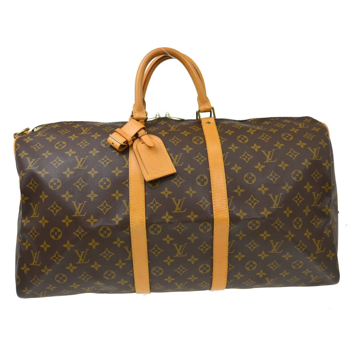 Louis Vuitton Keepall Bandouliere Monogram Canvas Brown Canvas Travel Bag Bag (Pre-Owned)