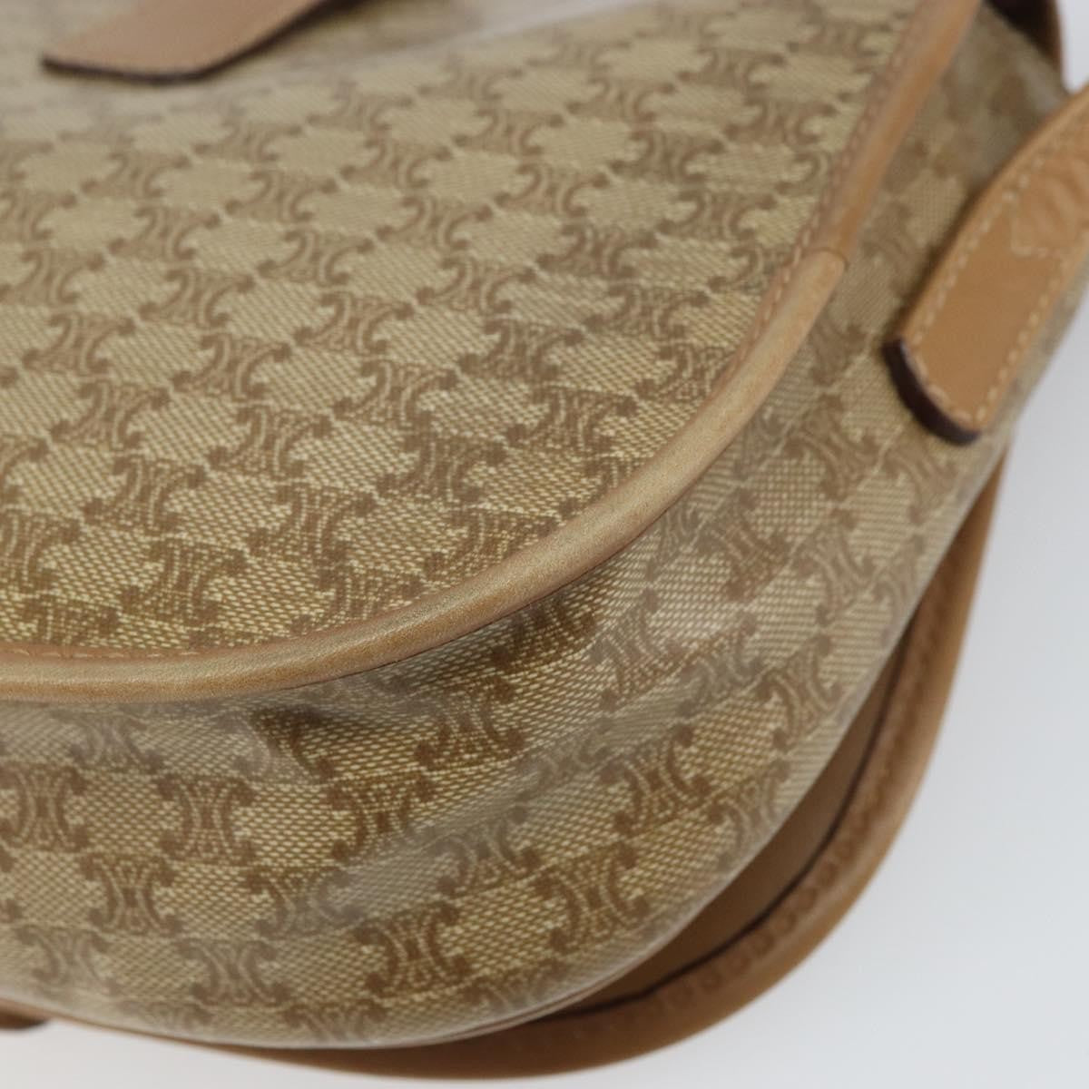 Celine Vintage Macadam Canvas Beige Canvas Shoulder Bag Bag (Pre-Owned)