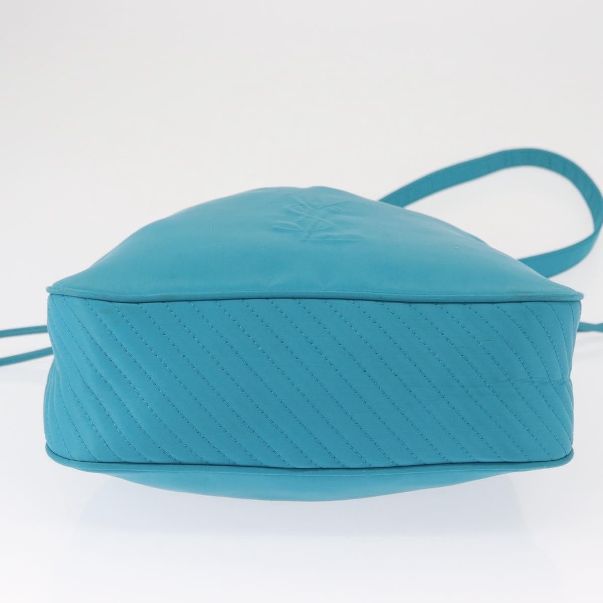 Saint Laurent Vintage Nylon Turquoise Nylon Shoulder Bag Bag (Pre-Owned)