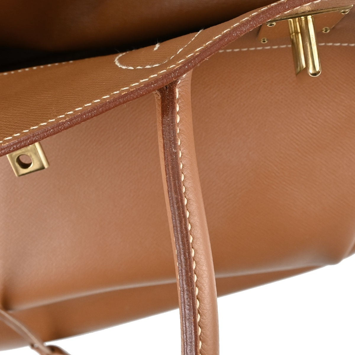 Hermes Birkin Brown Courchevel With Gold Hardware Brown Leather Handbag (Pre-Owned)