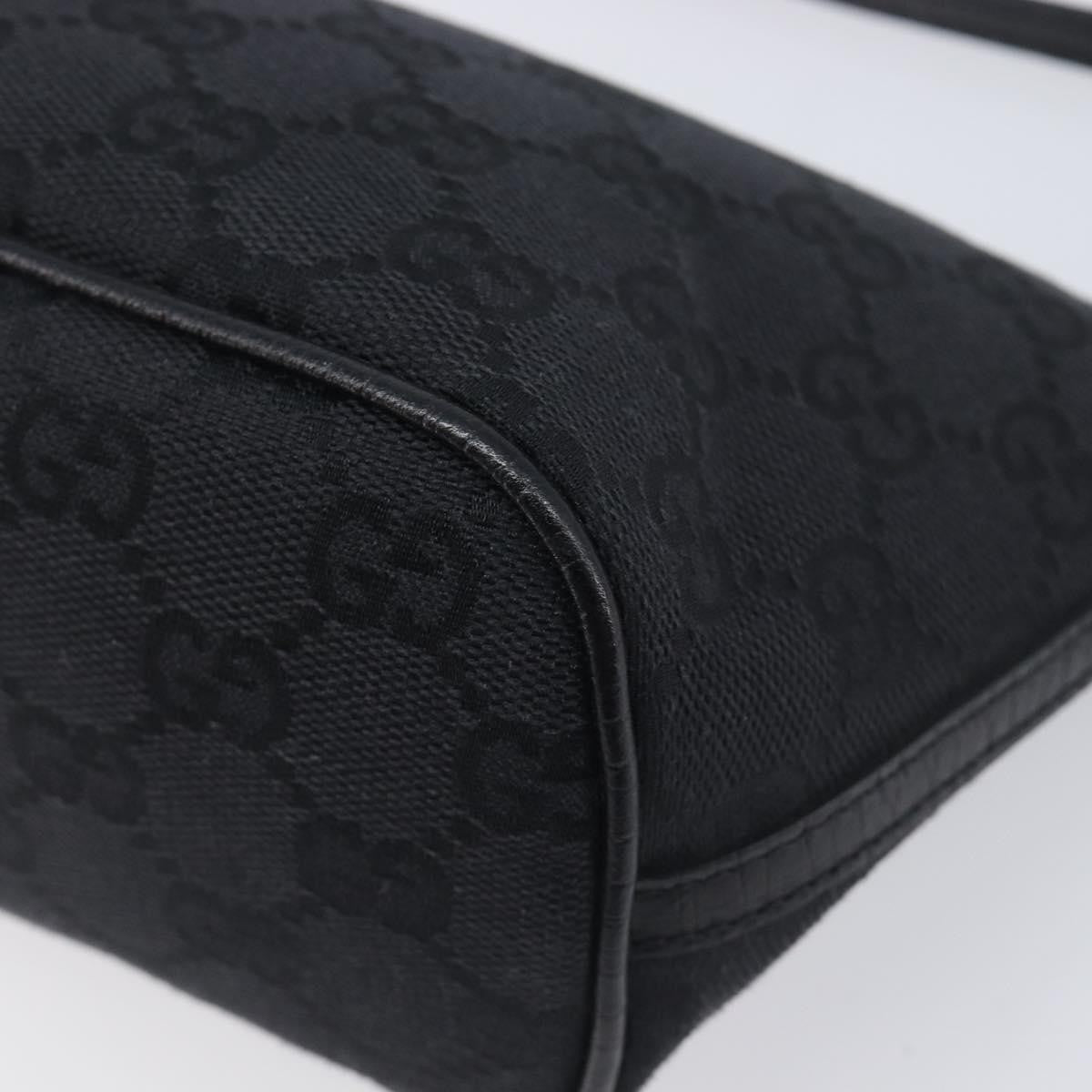 Gucci Boat Pochette Gg Canvas And Leather Black Canvas Clutche & Pouche Bag (Pre-Owned)