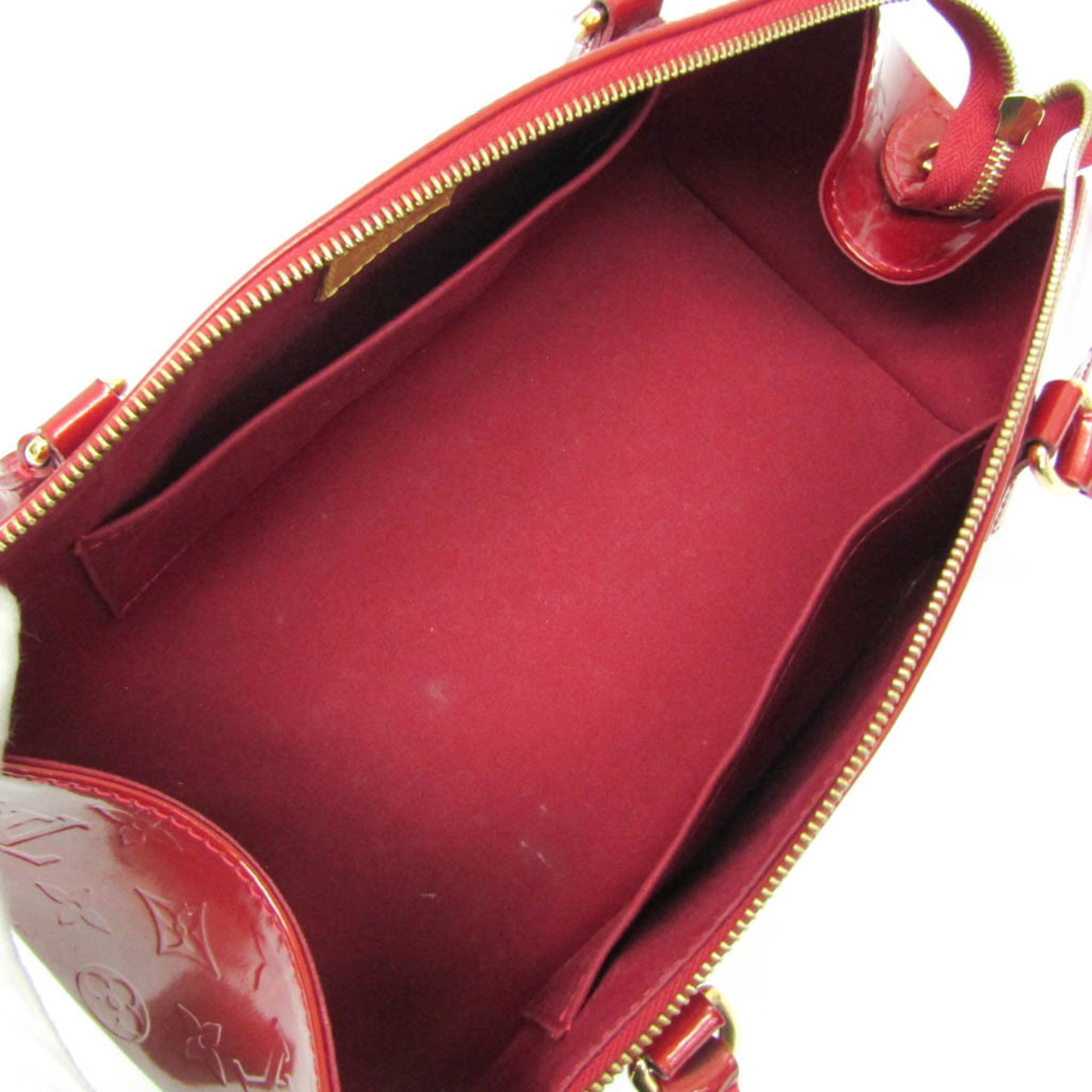 Louis Vuitton Sherwood Monogram Vernis Red Patent_Leather Handbag (Pre-Owned)