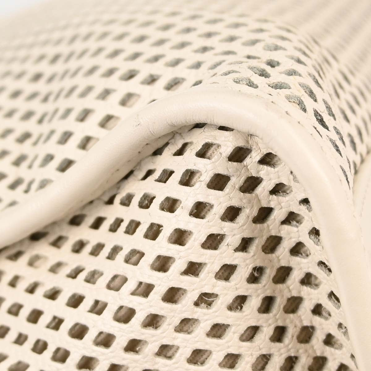 Chanel Up In The Air Top Handle Perforated Leather White Leather Tote Bag Bag (Pre-Owned)
