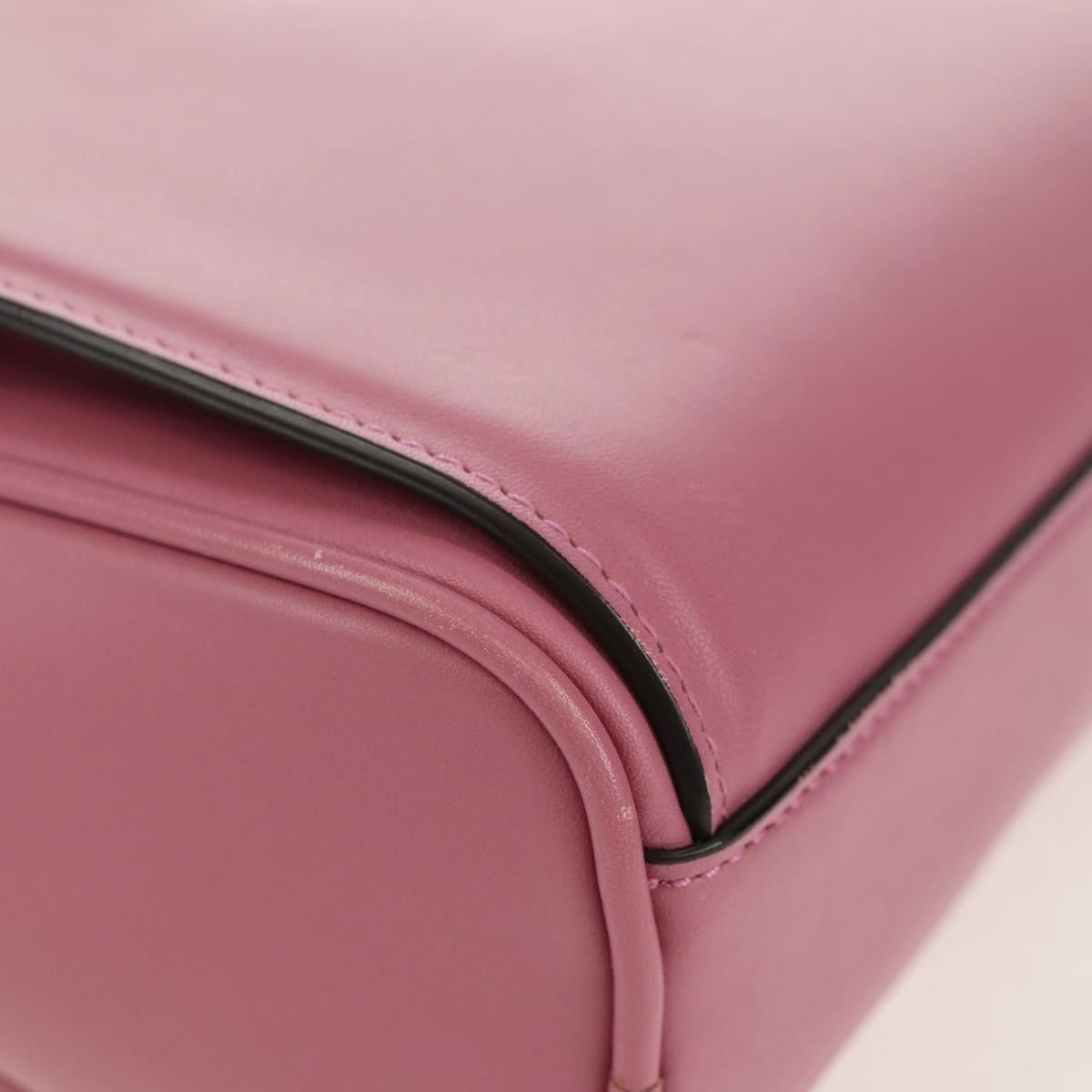 Salvatore Ferragamo Gancini Leather Pink Leather Shoulder Bag Bag (Pre-Owned)