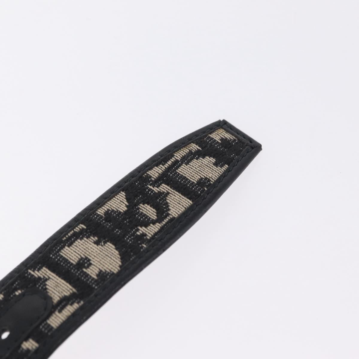 Christian Dior D Buckle Belt Canvas And Leather Navy Canvas Belts Accessory (Pre-Owned)