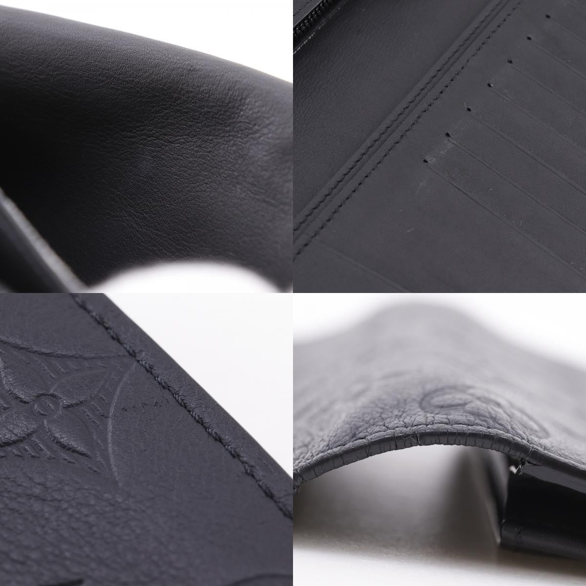 Louis Vuitton Brazza Monogram Shadow Leather Black Leather Wallets Accessory (Pre-Owned)