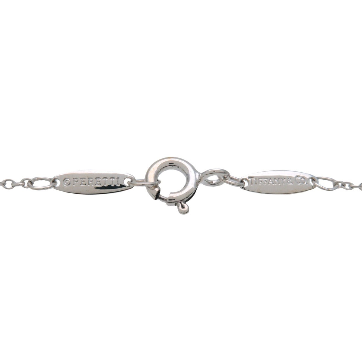 Tiffany & Co. Elsa Peretti Diamonds By The Yard Pendant Sterling Silver With Diamond Silver Sterling_Silver Necklace Jewelry (Pre-Owned)