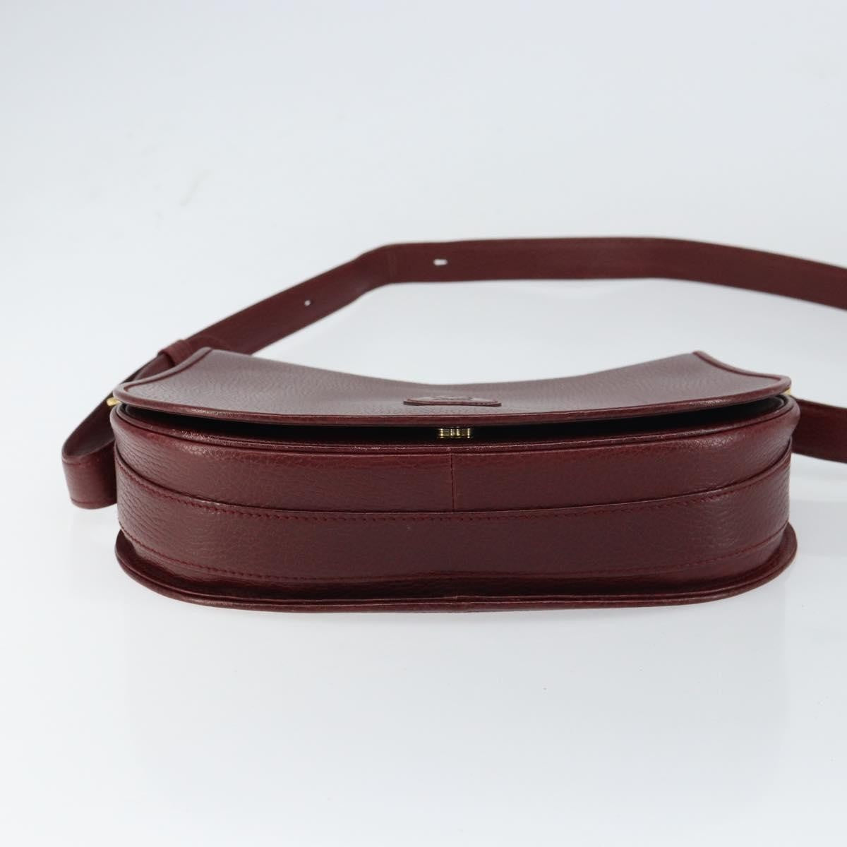 Cartier Must De Cartier Leather Burgundy Leather Shoulder Bag Bag (Pre-Owned)