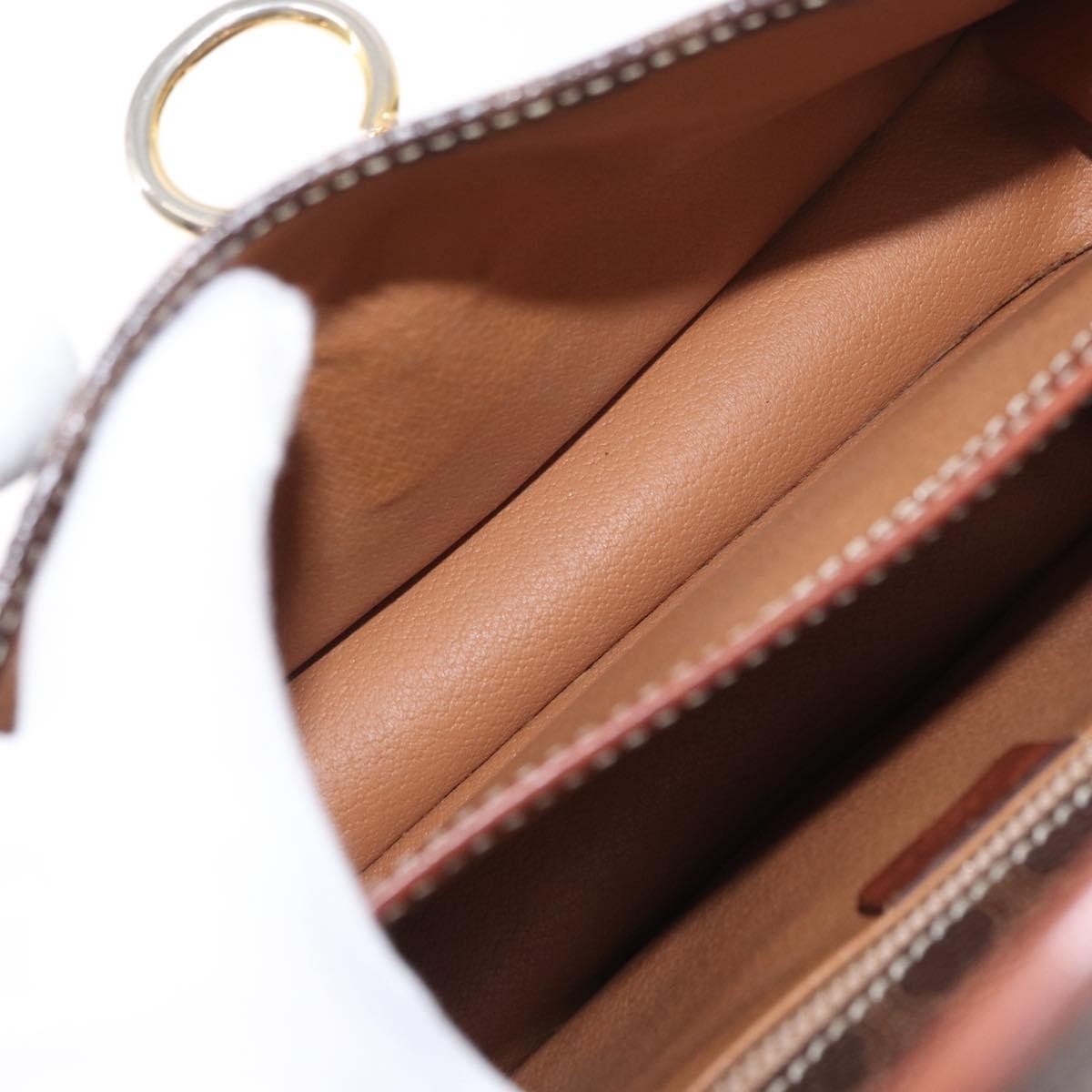 Celine Vintage Macadam Canvas Brown Canvas Shoulder Bag Bag (Pre-Owned)