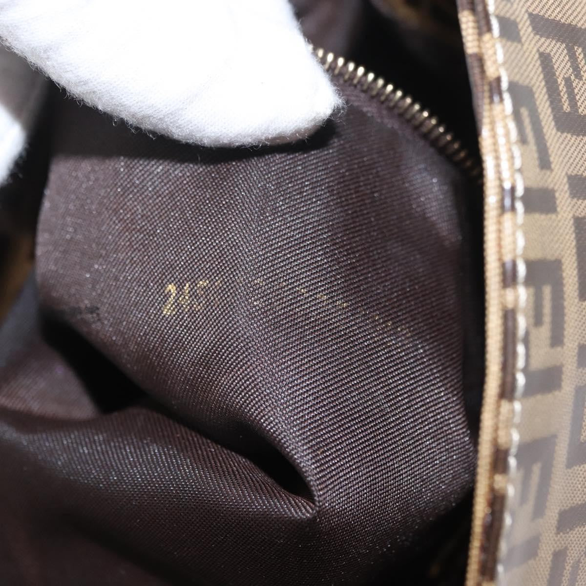 Fendi Mamma Baguette Zucchino Canvas Beige Canvas Shoulder Bag Bag (Pre-Owned)