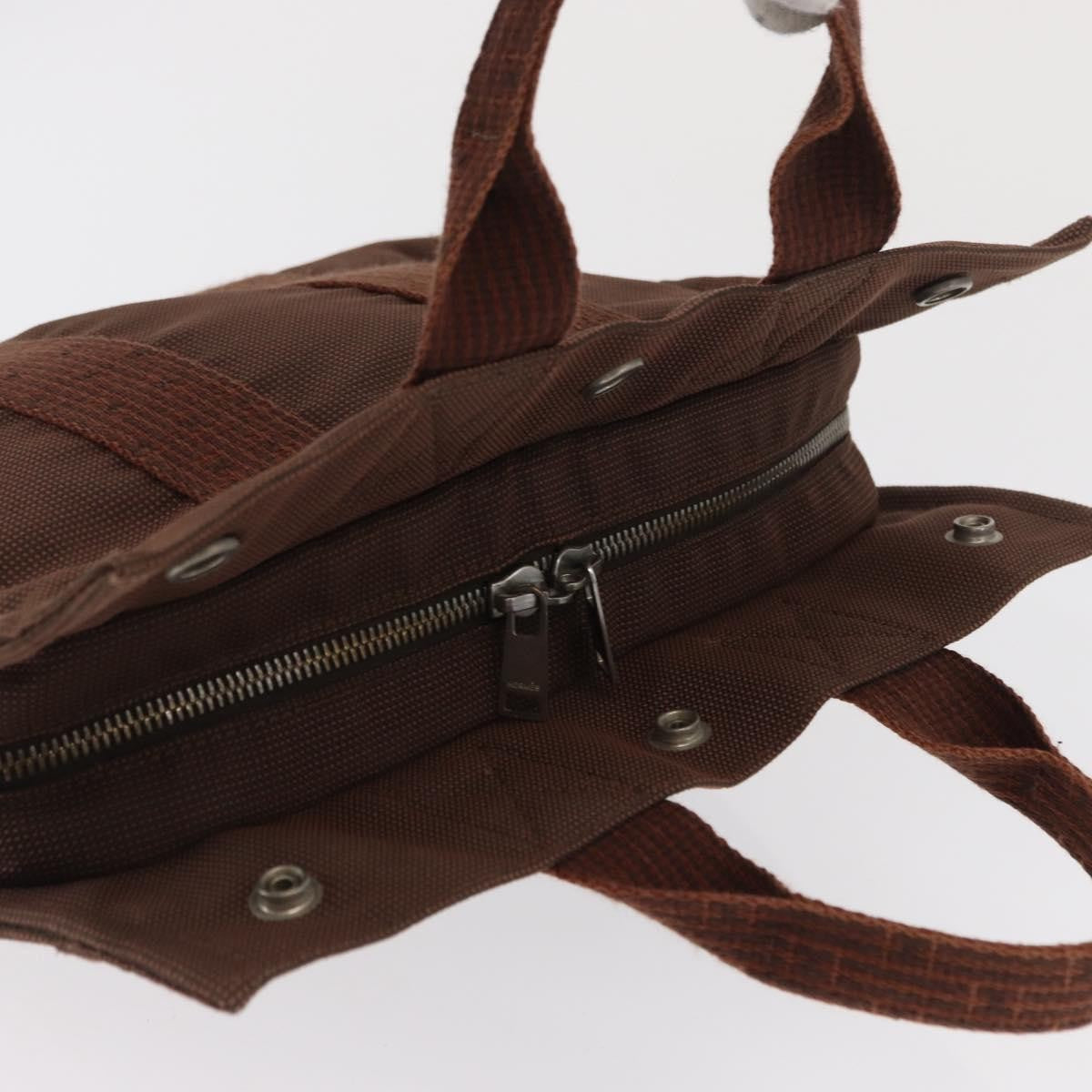 Hermes Fourre-Tout Herline Canvas Brown Canvas Tote Bag Bag (Pre-Owned)