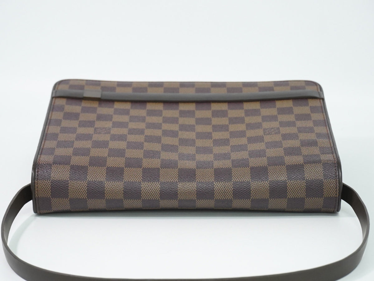 Louis Vuitton Tribeca Carre Damier Ebene Brown Canvas Shoulder Bag Bag (Pre-Owned)