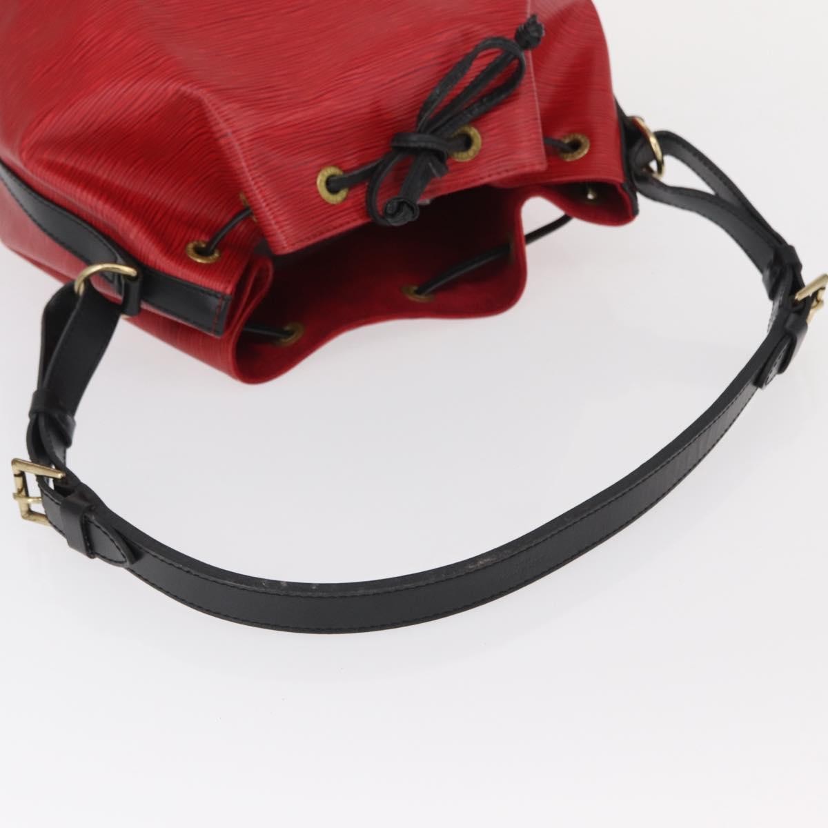 Louis Vuitton Bicolor Petit Noe Epi Leather Red Leather Handbag (Pre-Owned)