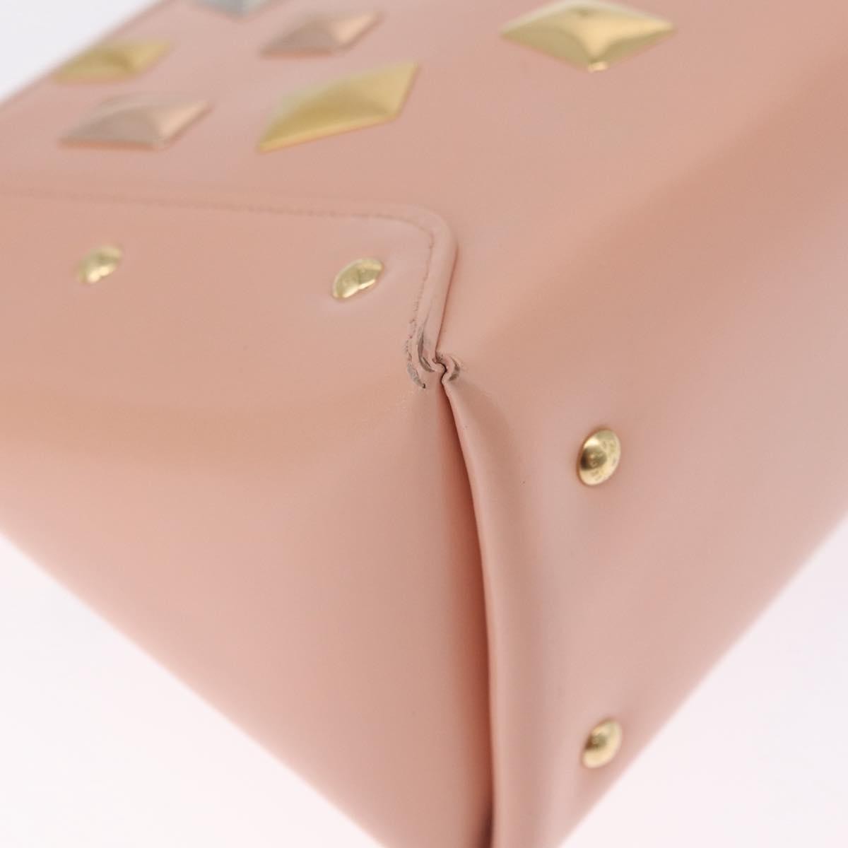 Louis Vuitton Sac Triangle Embellished Glazed Calfskin Pink Leather Handbag (Pre-Owned)